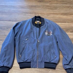 Harley-Davidson Denim Blue Bomber Jacket Vintage 1990’s